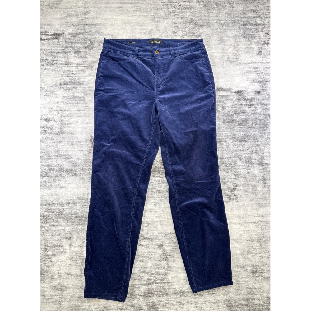 Talbots Flawless Five-Pocket Corduroy Jeggings Navy Blue Curvy Fit 14L Long Pant